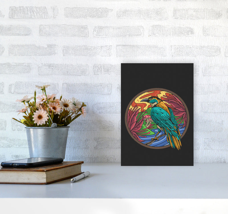 The Wise Crow Art Print by Jason Stanley A4 Black Frame