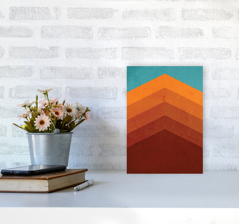 Abstract Mountain Sunrise II Art Print by Jason Stanley A4 Black Frame