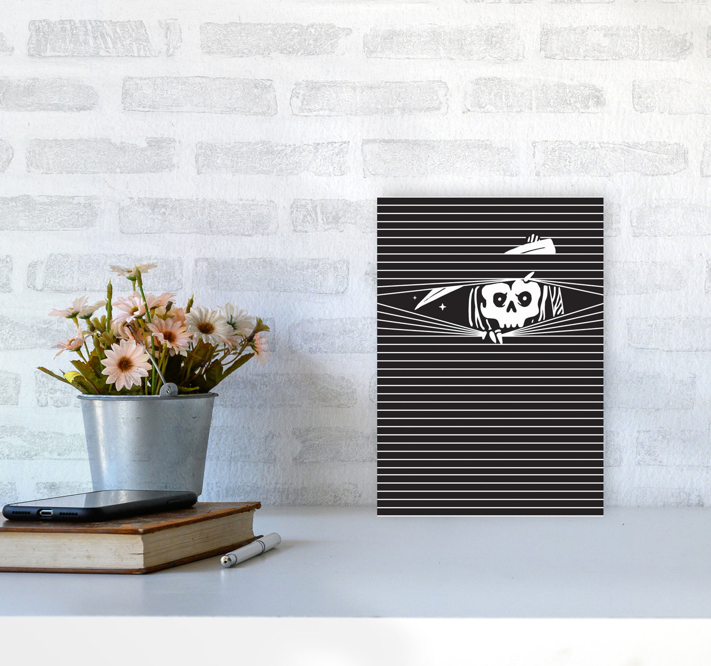 The Grim Reaper Art Print by Jason Stanley A4 Black Frame
