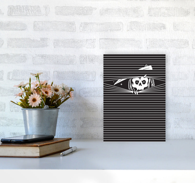 The Grim Reaper Art Print by Jason Stanley A4 Black Frame
