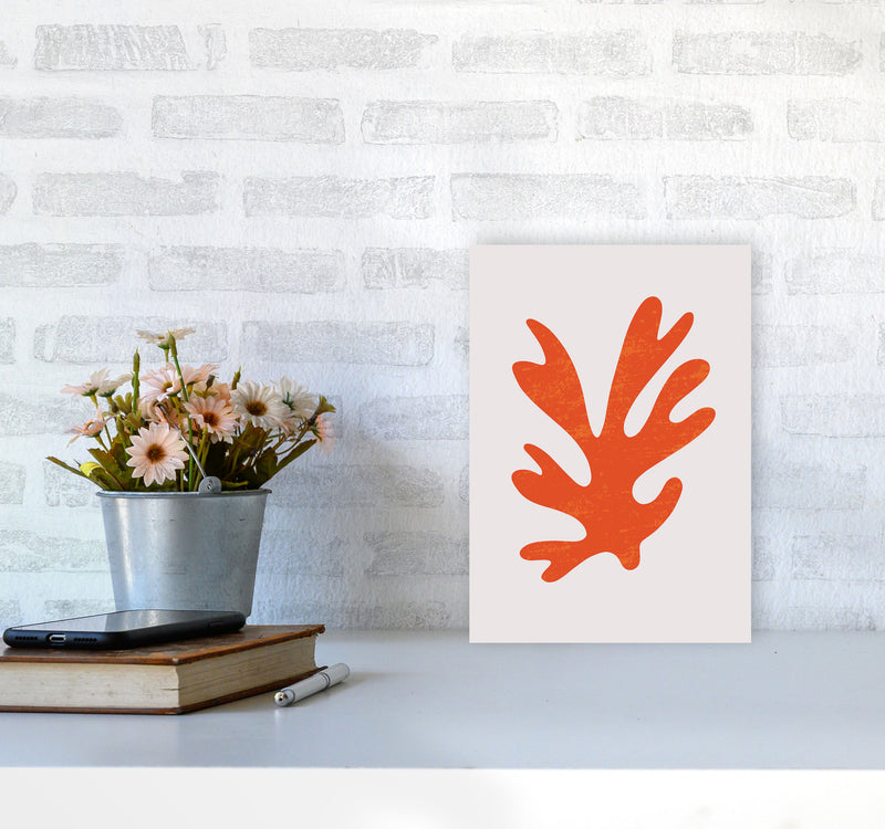 Abstract Red Algae Art Print by Jason Stanley A4 Black Frame