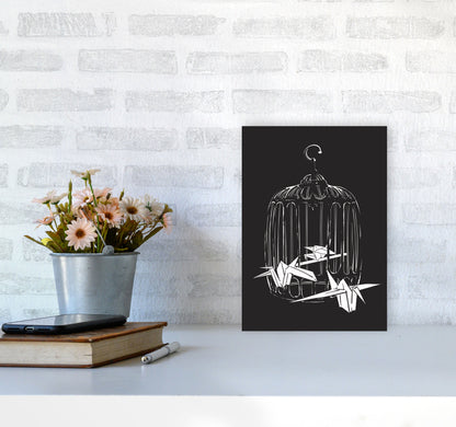 Origami Birds Art Print by Jason Stanley A4 Black Frame