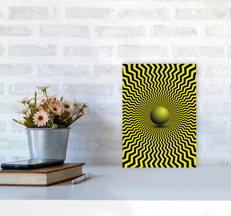 Optical Illusion Art Print by Jason Stanley A4 Black Frame