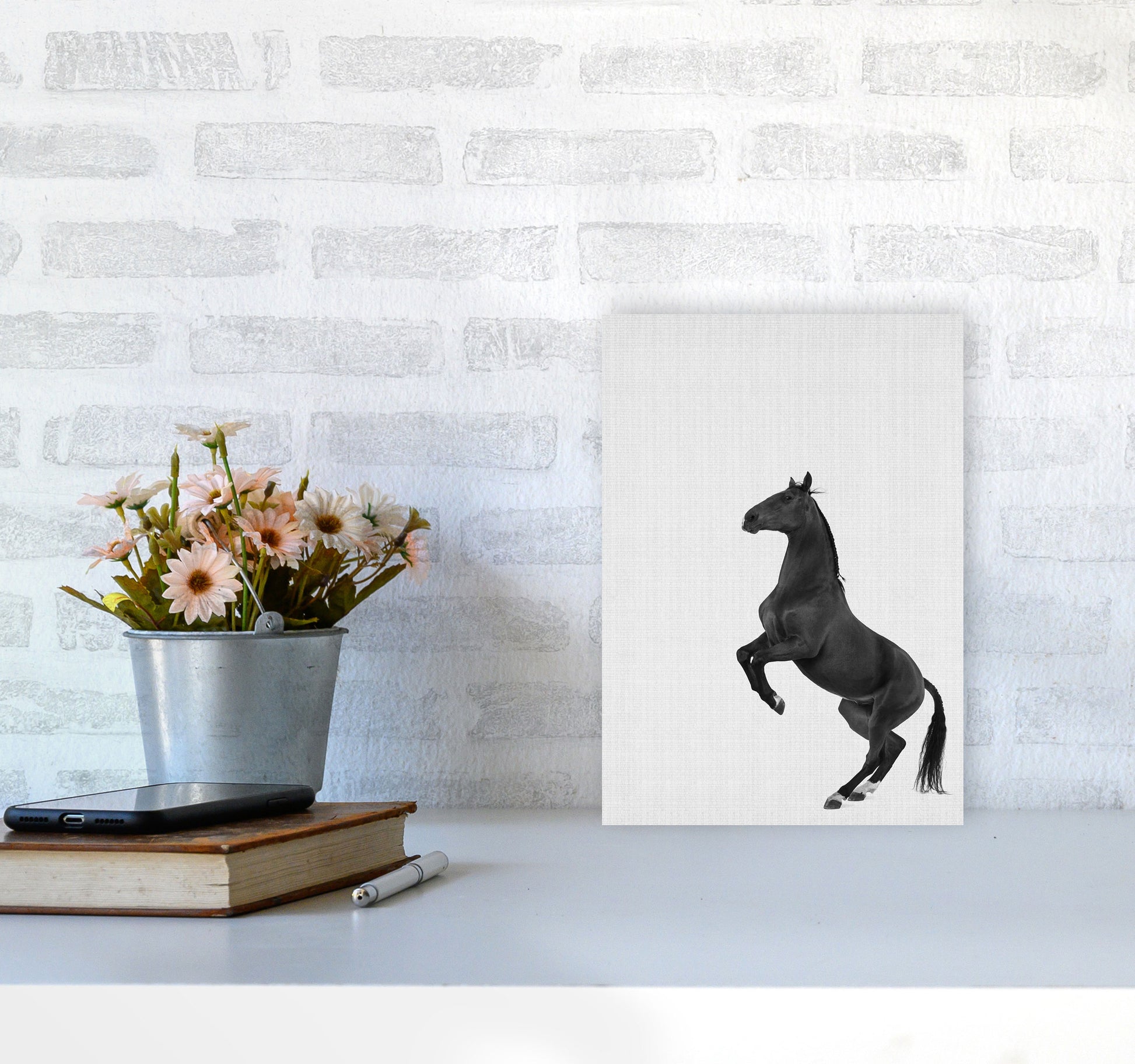 The Dark Horse Rides At Night #2 Art Print by Jason Stanley A4 Black Frame