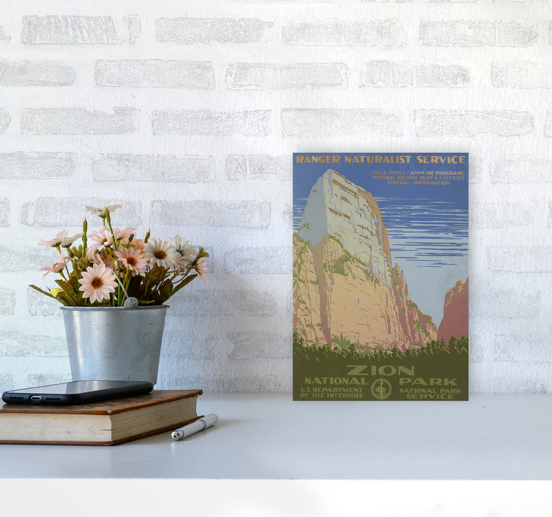 Zion National Park Art Print by Jason Stanley A4 Black Frame