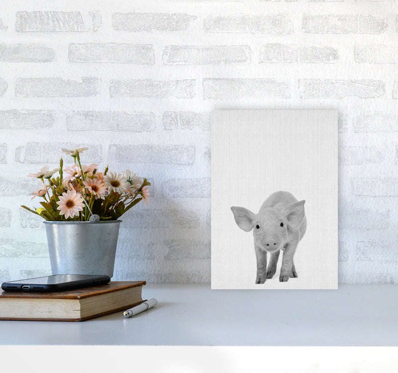 The Cutest Pig Art Print by Jason Stanley A4 Black Frame