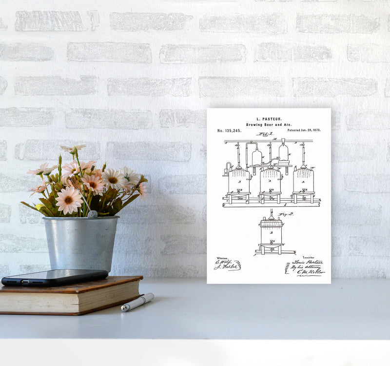 Brewing Beer Apparatus Patent Art Print by Jason Stanley A4 Black Frame