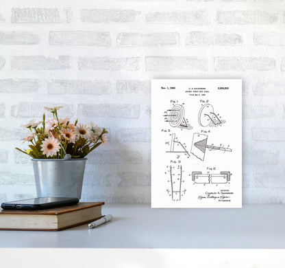 Archery Target Stand Patent Art Print by Jason Stanley A4 Black Frame