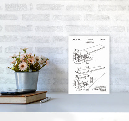 Diving Board Patent Art Print by Jason Stanley A4 Black Frame