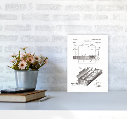 Egg Carton Patent Art Print by Jason Stanley A4 Black Frame