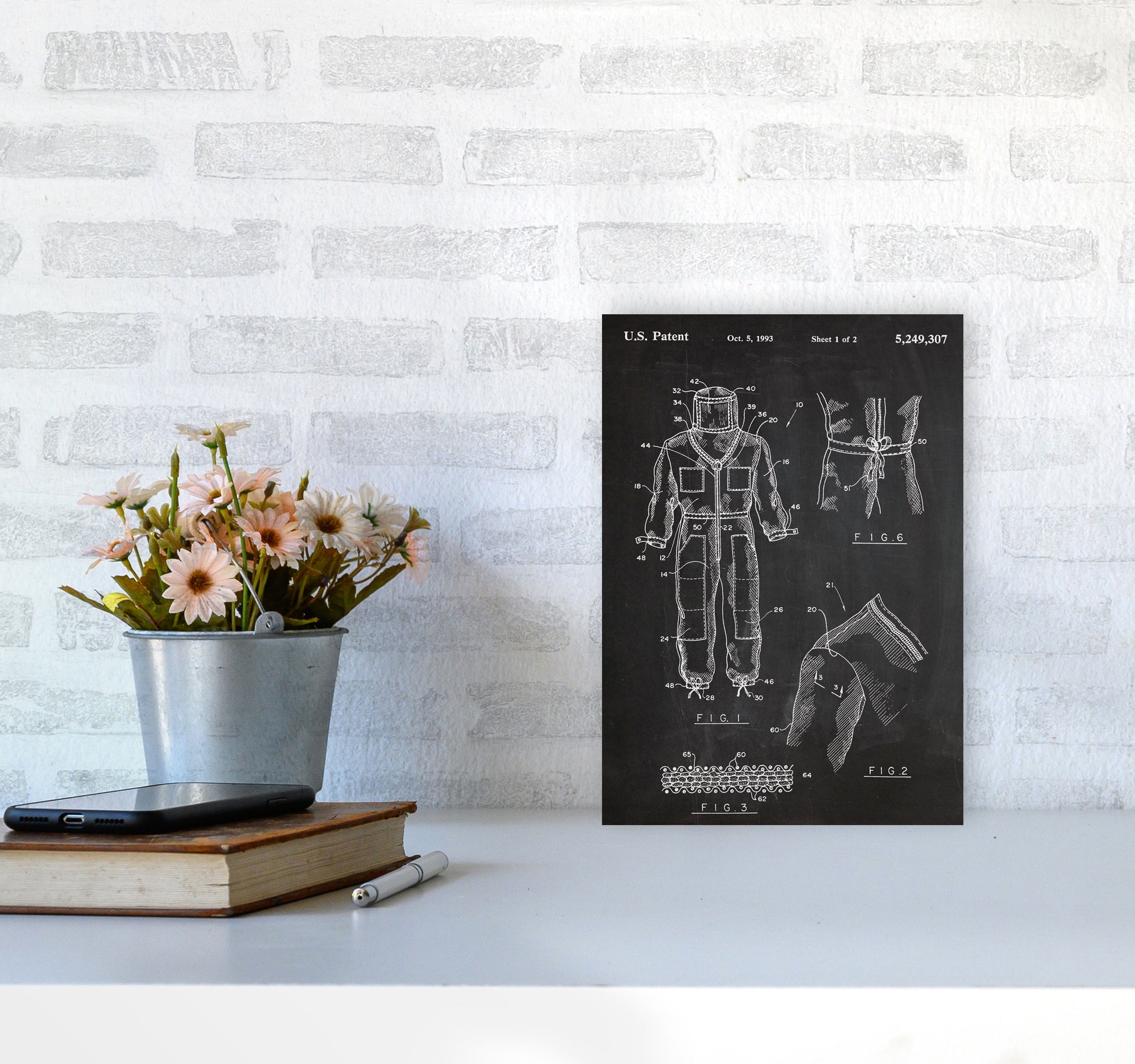 Bee Suit Patent Art Print by Jason Stanley A4 Black Frame