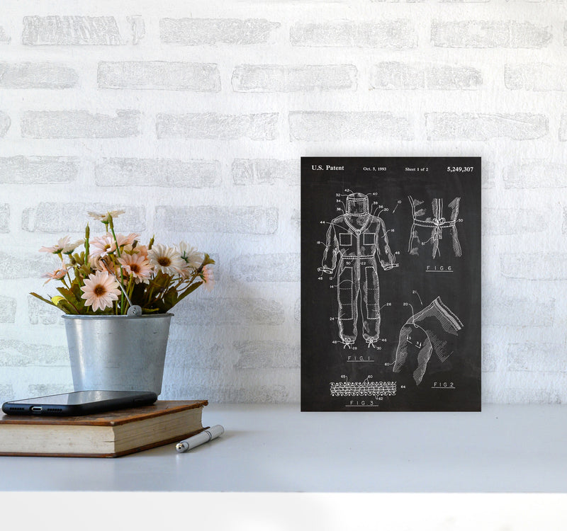 Bee Suit Patent Art Print by Jason Stanley A4 Black Frame