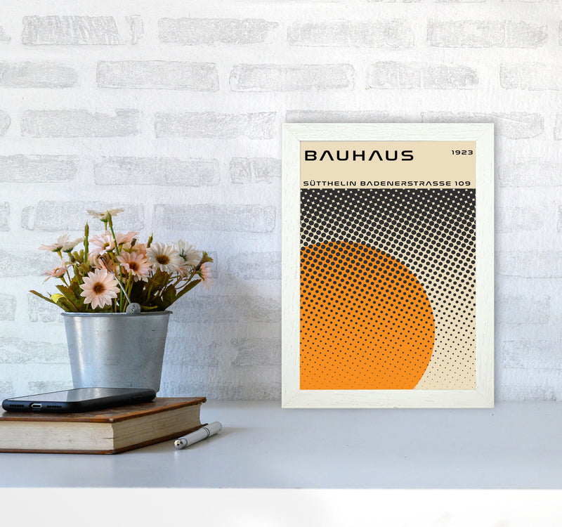 Bauhaus Geometric Yellow Vibe II Art Print by Jason Stanley A4 Oak Frame