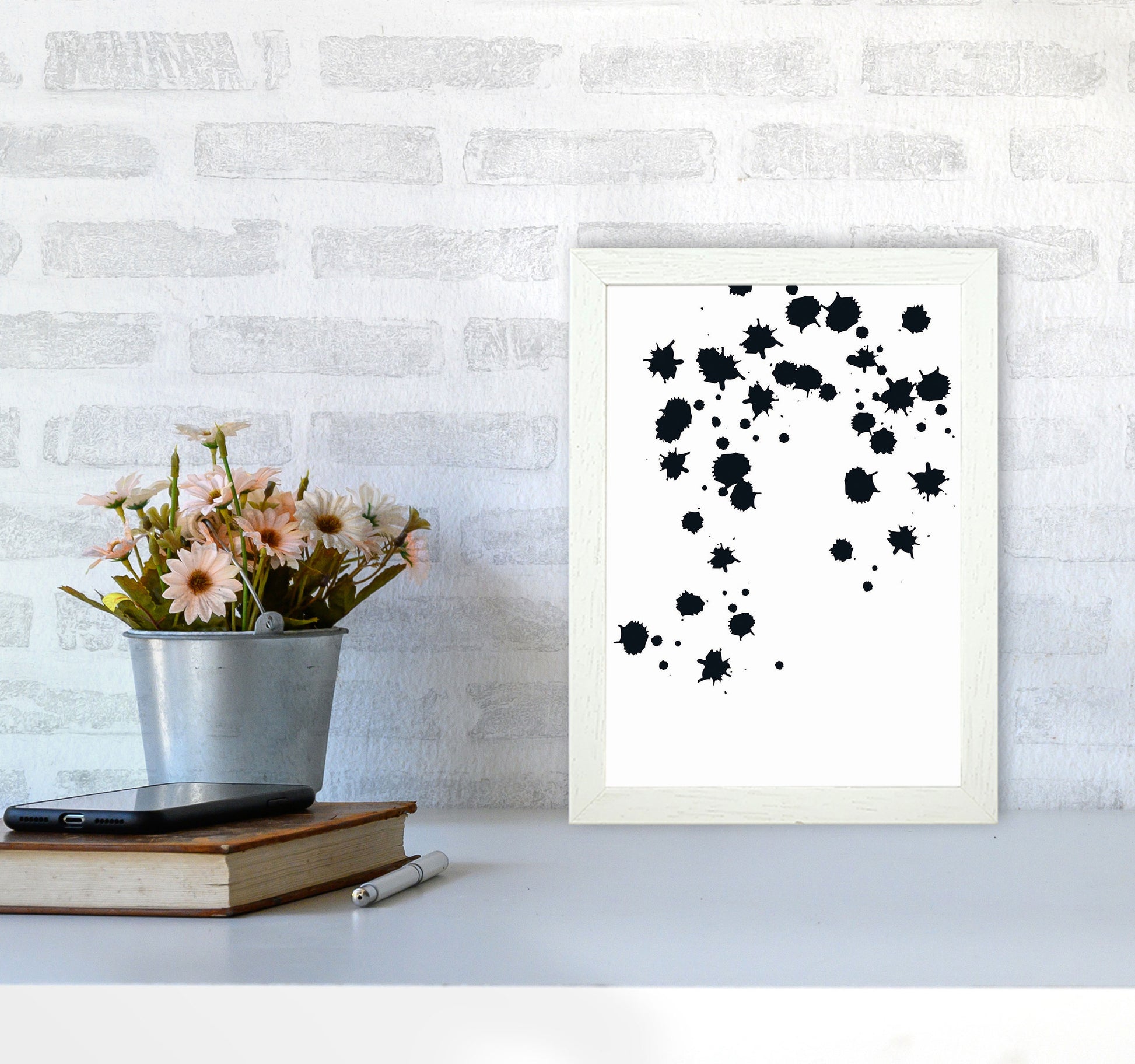 Minimal Geometric Series - 46 Art Print by Jason Stanley A4 Oak Frame