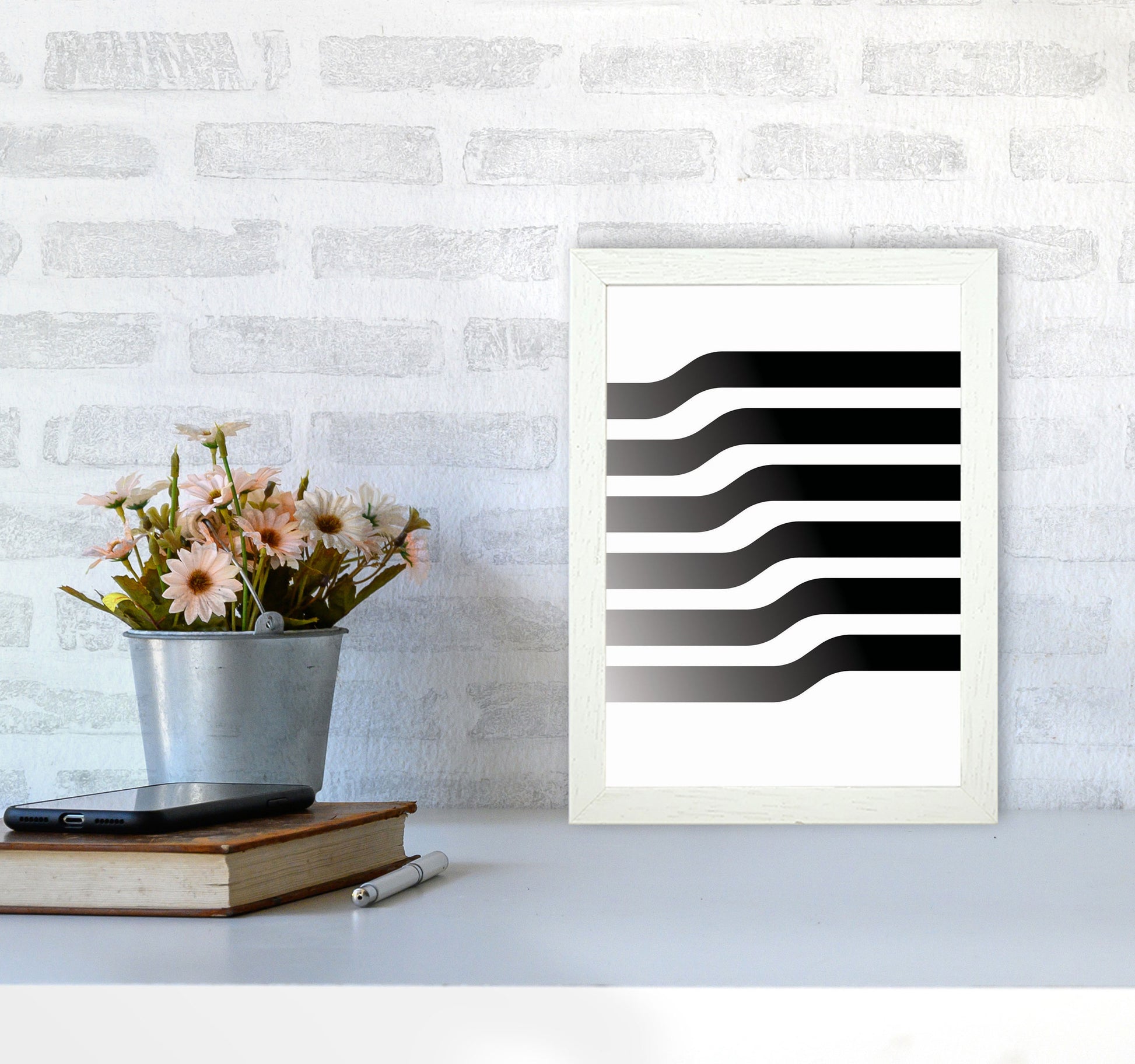 Minimal Geometric Series - 3 Art Print by Jason Stanley A4 Oak Frame