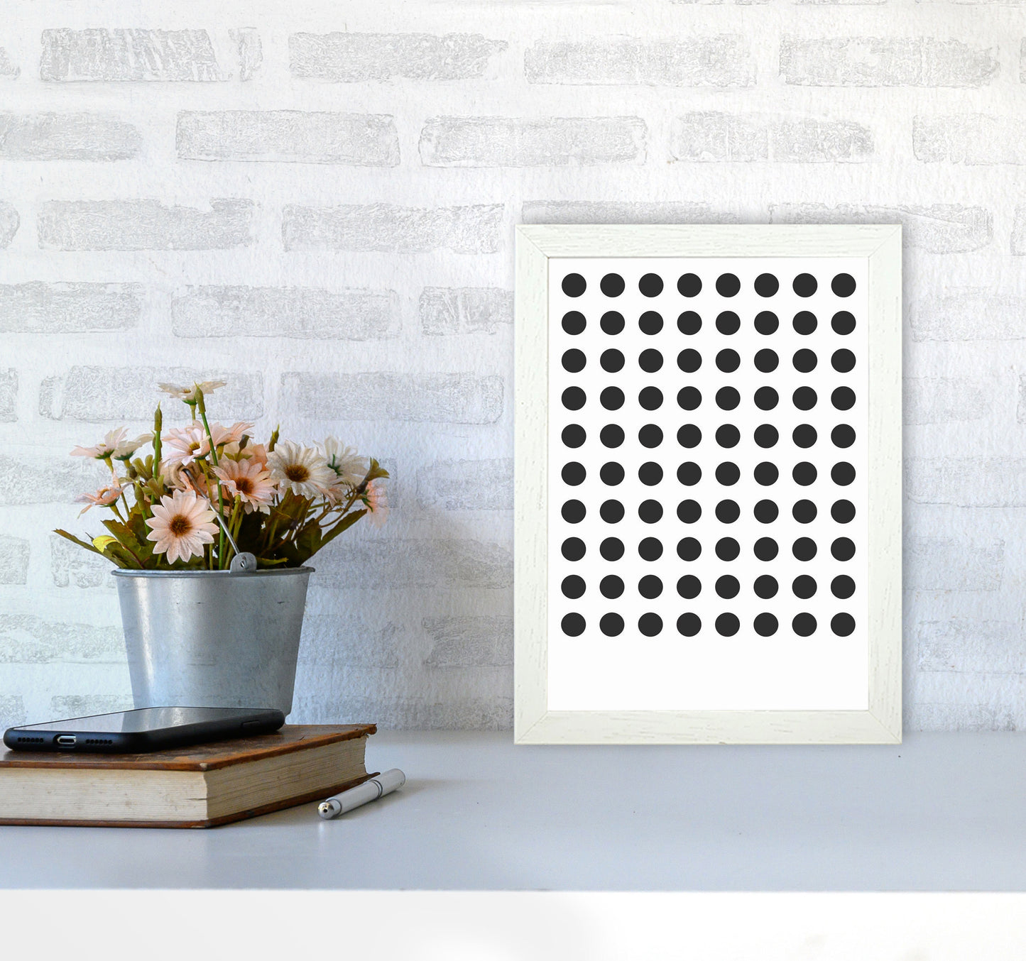 Minimal Geometric Series - 9 Art Print by Jason Stanley A4 Oak Frame