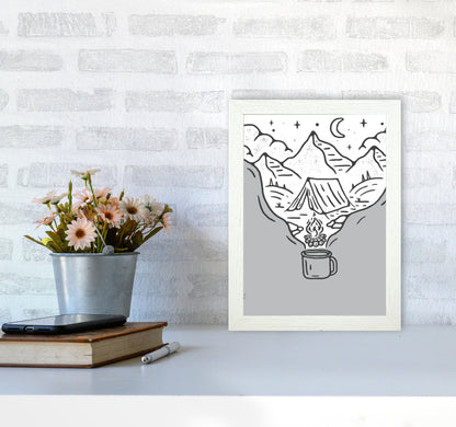 It All Started With Coffee Art Print by Jason Stanley A4 Oak Frame