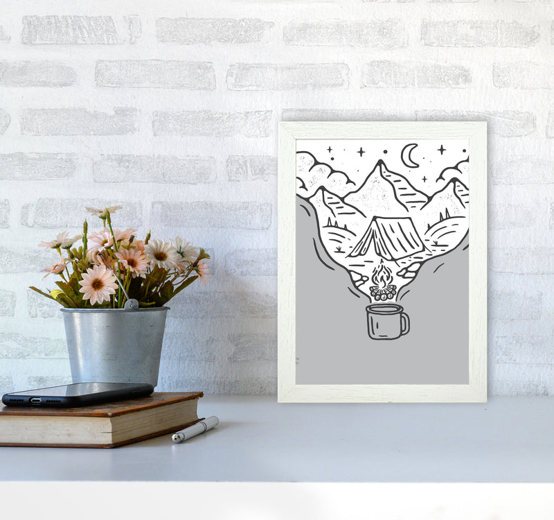 It All Started With Coffee Art Print by Jason Stanley A4 Oak Frame