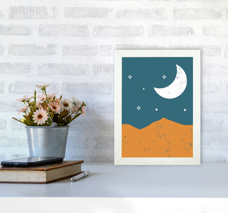 Moonrise Over The Mountain Art Print by Jason Stanley A4 Oak Frame