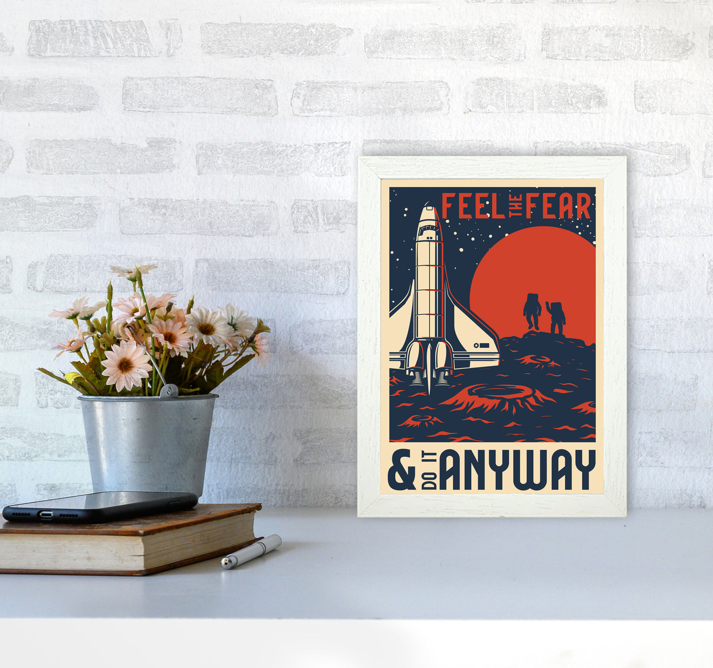 Outer Space Series - #17 Art Print by Jason Stanley A4 Oak Frame