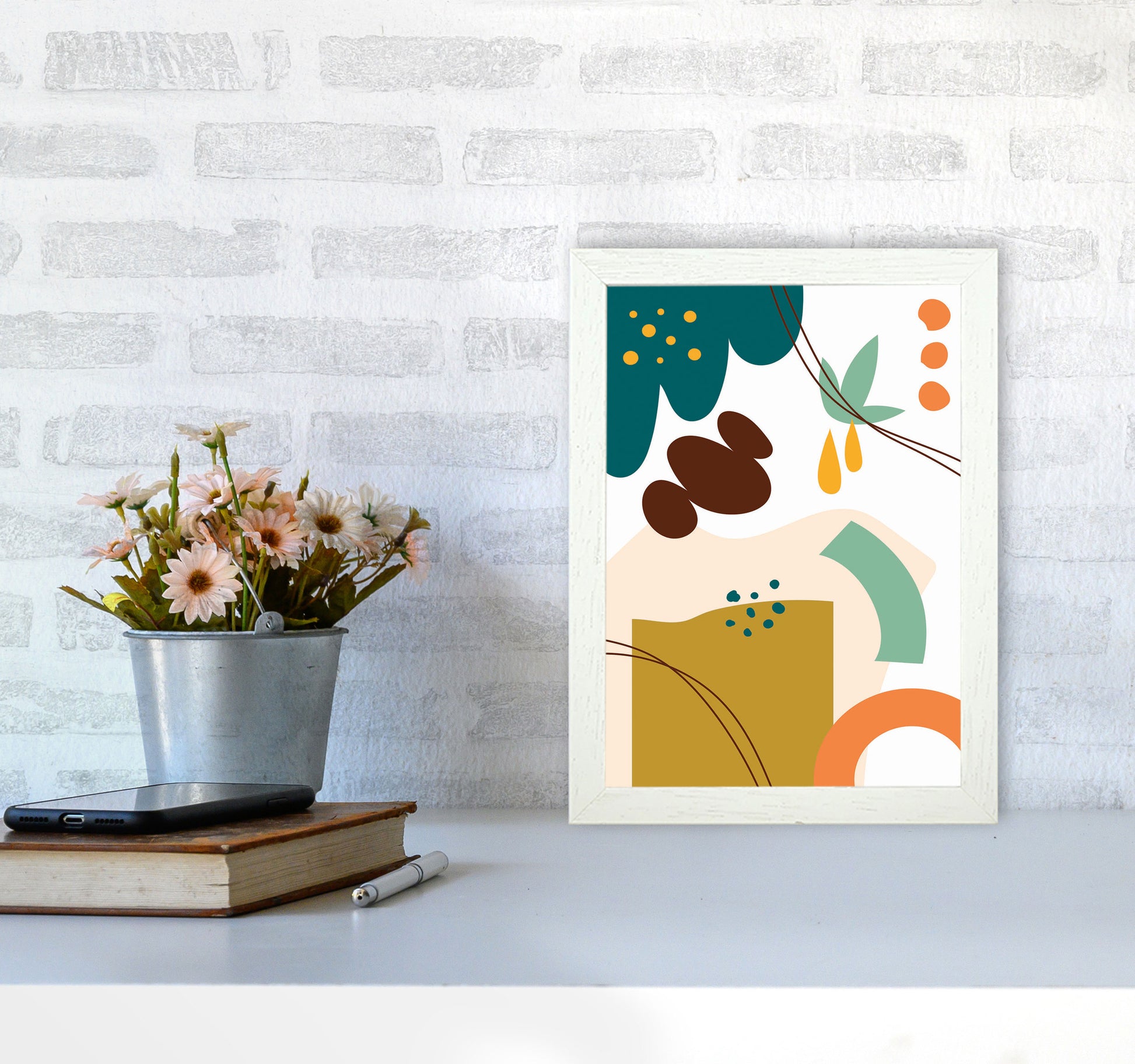 Abstract Expression II Art Print by Jason Stanley A4 Oak Frame