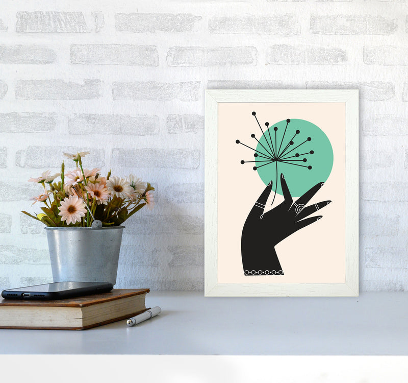 What A Pretty Flower Art Print by Jason Stanley A4 Oak Frame