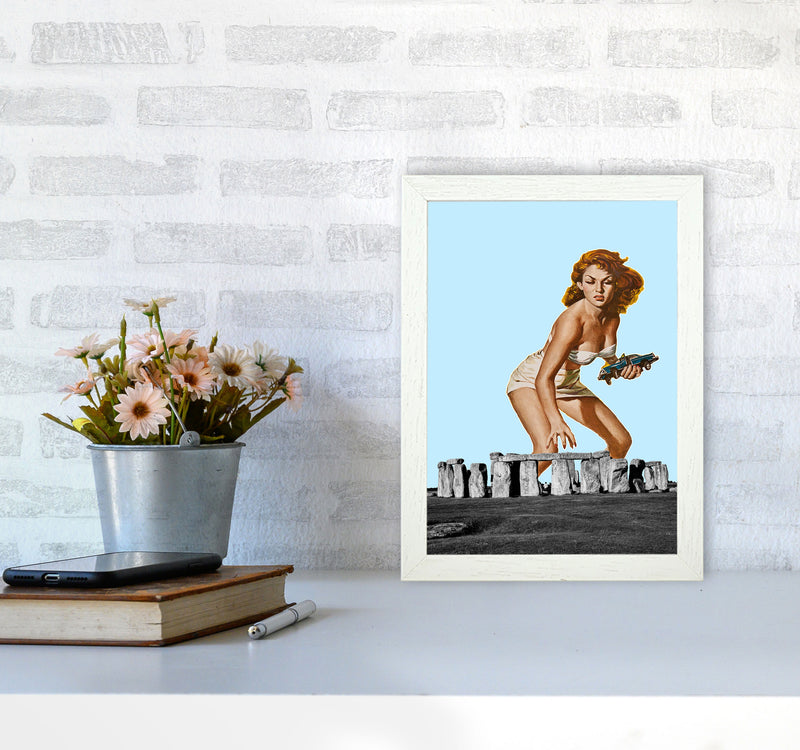 Attack On Stonehenge Art Print by Jason Stanley A4 Oak Frame