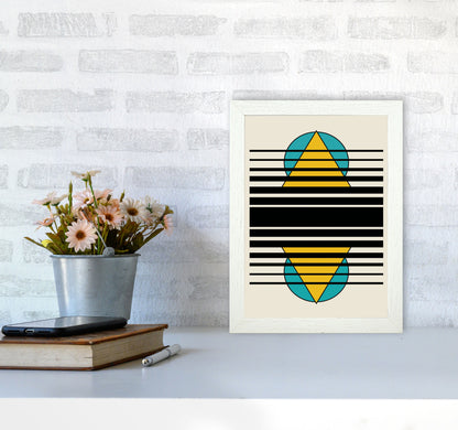 Geometric Suns. IIII Art Print by Jason Stanley A4 Oak Frame