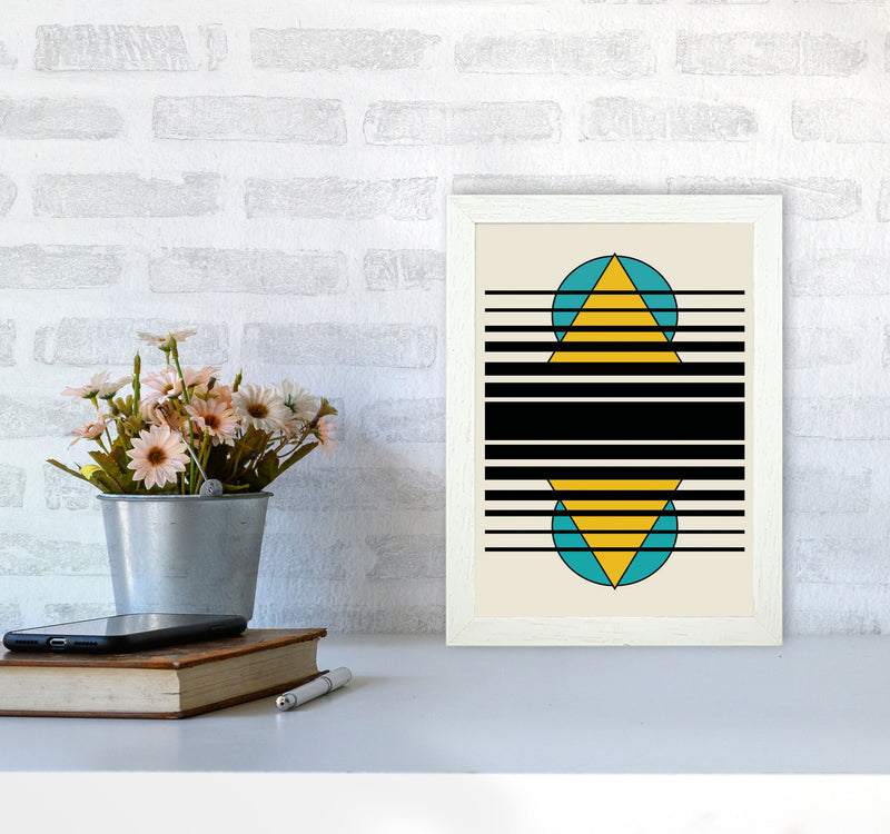 Geometric Suns. IIII Art Print by Jason Stanley A4 Oak Frame
