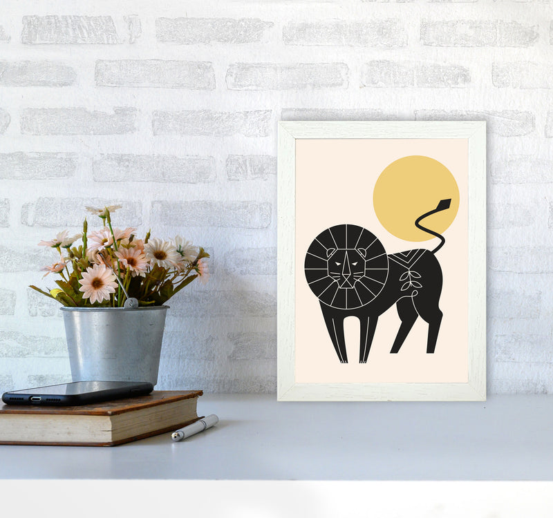 King Of The Jungle Art Print by Jason Stanley A4 Oak Frame