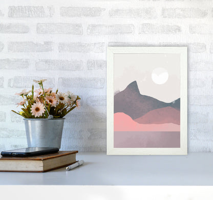 Minimal Landscape Art Print by Jason Stanley A4 Oak Frame