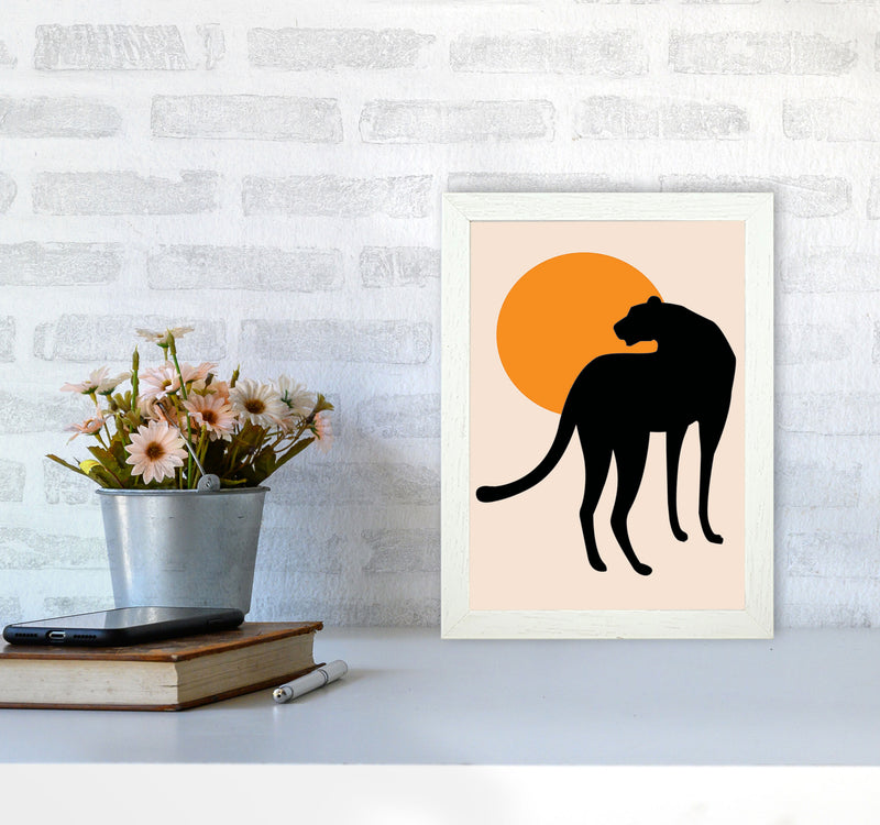 Leopard Sun Poster Art Print by Jason Stanley A4 Oak Frame