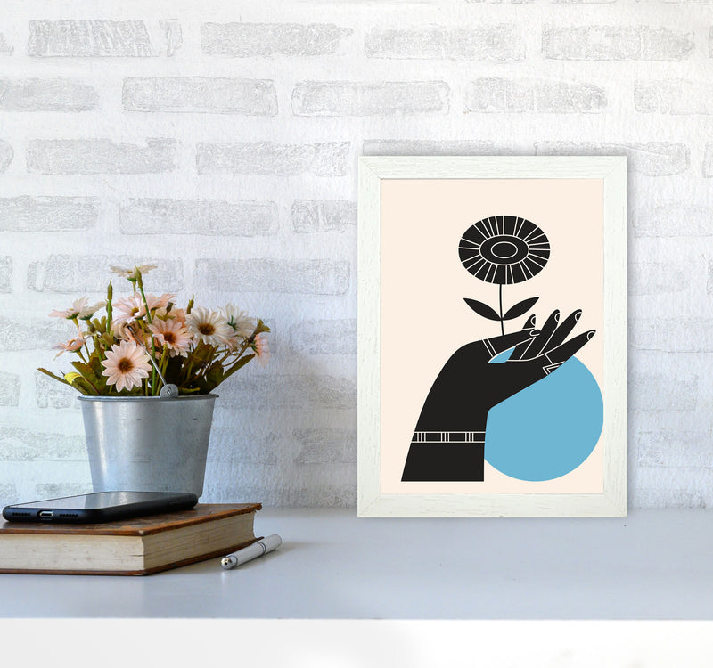 Abstract Hand III Art Print by Jason Stanley A4 Oak Frame