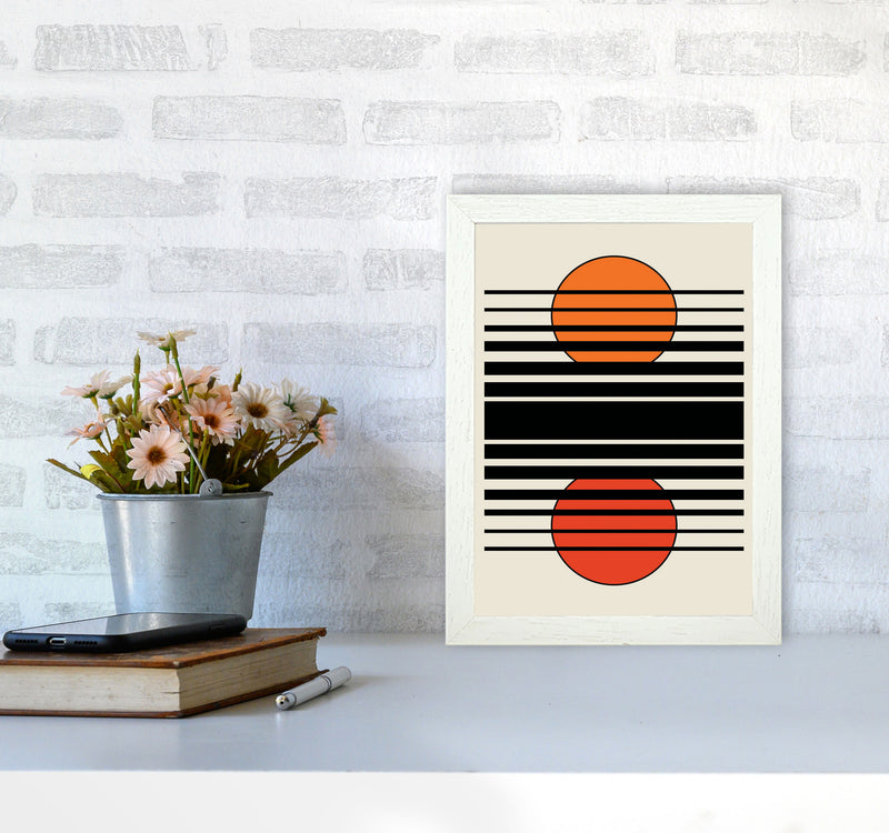 Geometric Suns II Art Print by Jason Stanley A4 Oak Frame