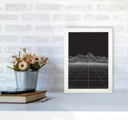 Line Mountains #2 Art Print by Jason Stanley A4 Oak Frame
