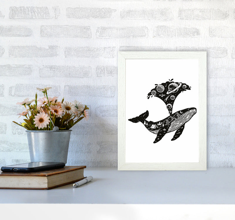 Humpback Universe Art Print by Jason Stanley A4 Oak Frame