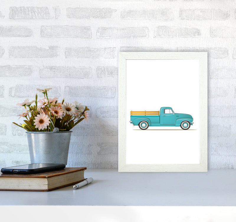 Old Trusty Pickup Art Print by Jason Stanley A4 Oak Frame