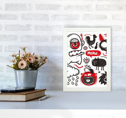This Is A Doodle Art Print by Jason Stanley A4 Oak Frame