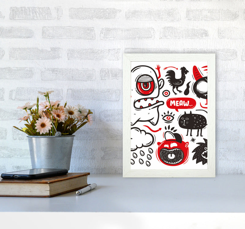 This Is A Doodle Art Print by Jason Stanley A4 Oak Frame