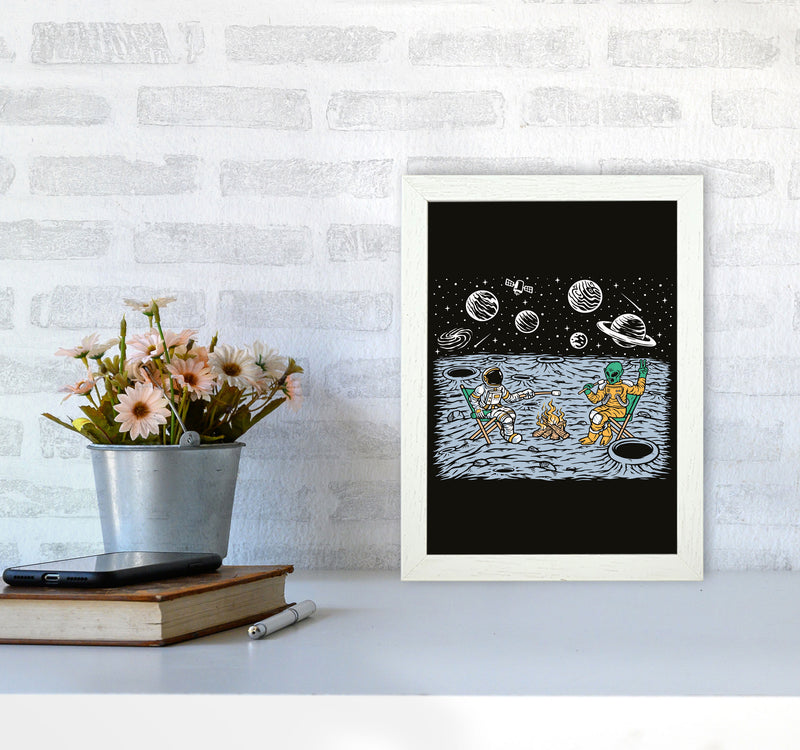 Space Camp Vibes Art Print by Jason Stanley A4 Oak Frame