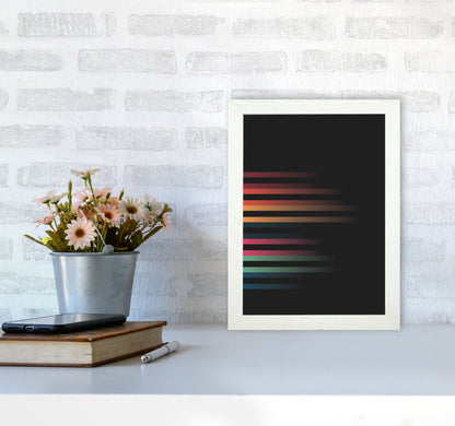 Faded Stripes 1 Art Print by Jason Stanley A4 Oak Frame