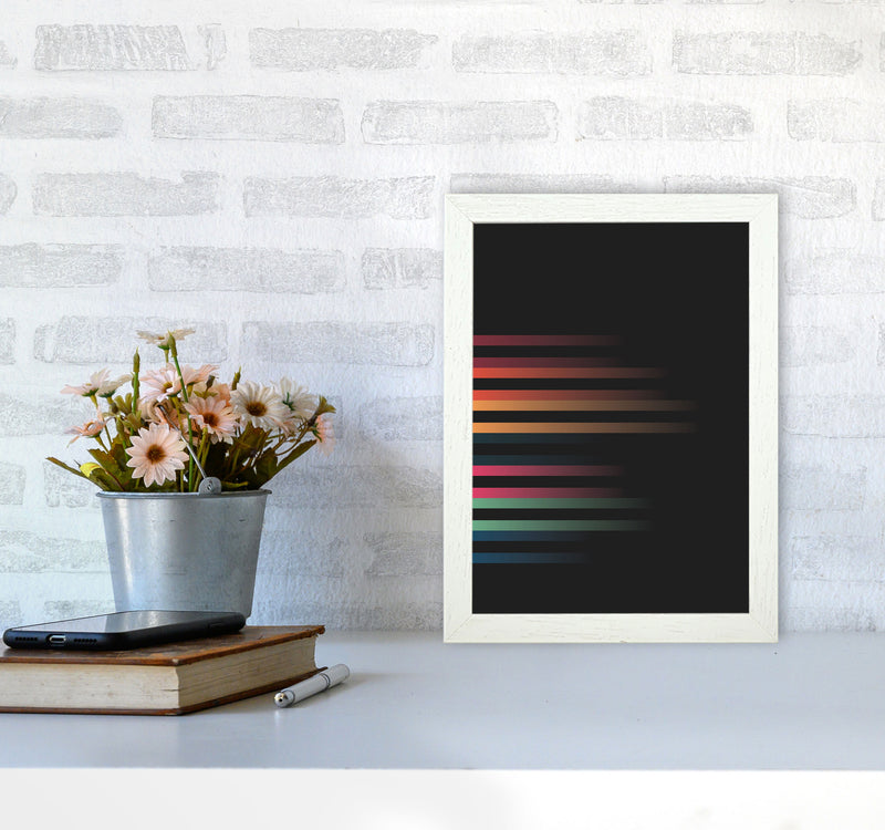 Faded Stripes 1 Art Print by Jason Stanley A4 Oak Frame
