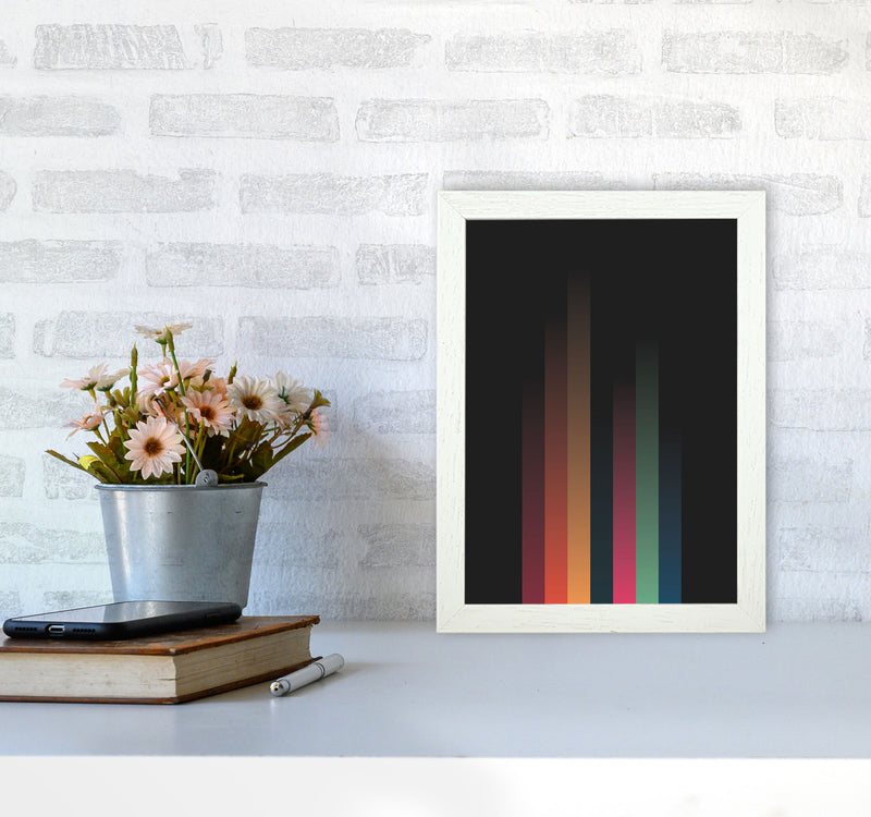 Faded Stripes 3 Art Print by Jason Stanley A4 Oak Frame