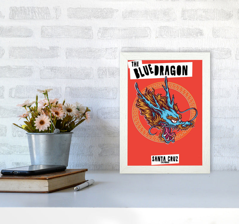 The Blue Dragon Art Print by Jason Stanley A4 Oak Frame