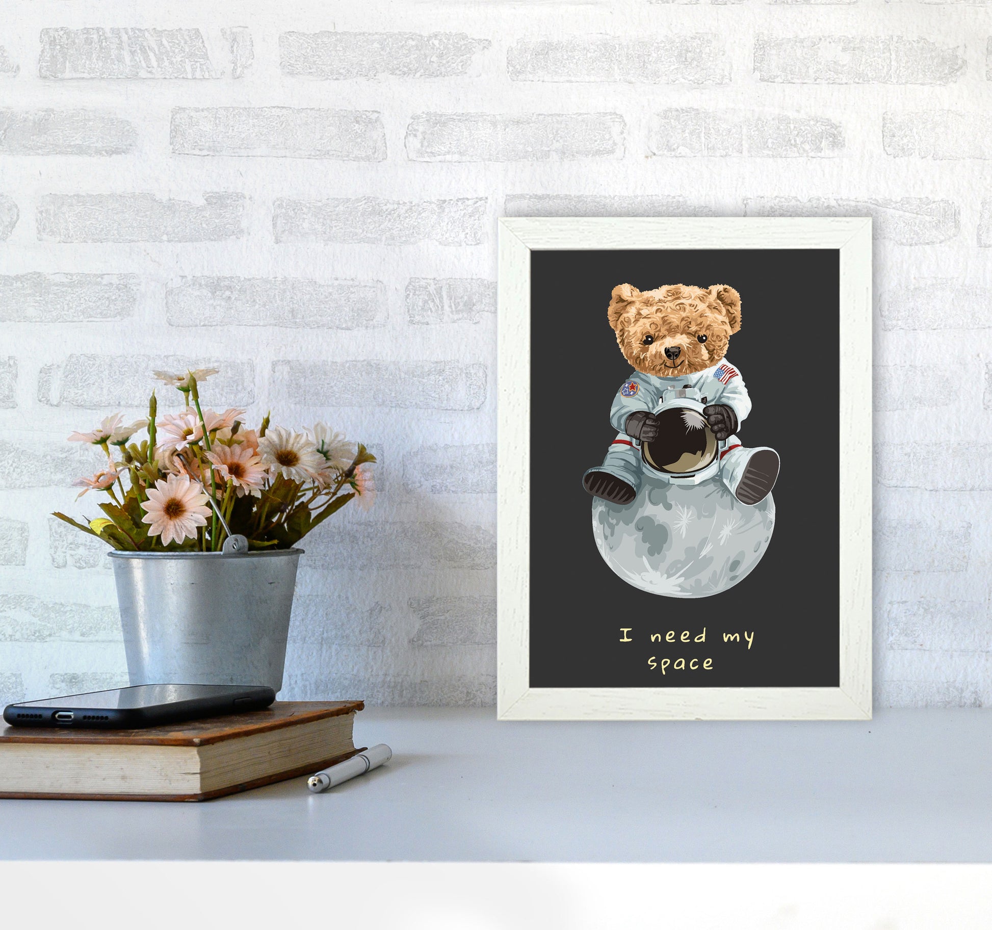 I Need My Space Art Print by Jason Stanley A4 Oak Frame