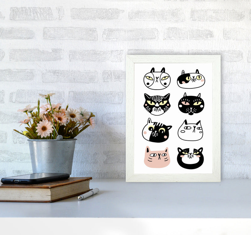 Crazy Cat Lady Art Print by Jason Stanley A4 Oak Frame