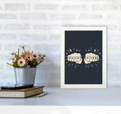 Never Give Up! Art Print by Jason Stanley A4 Oak Frame