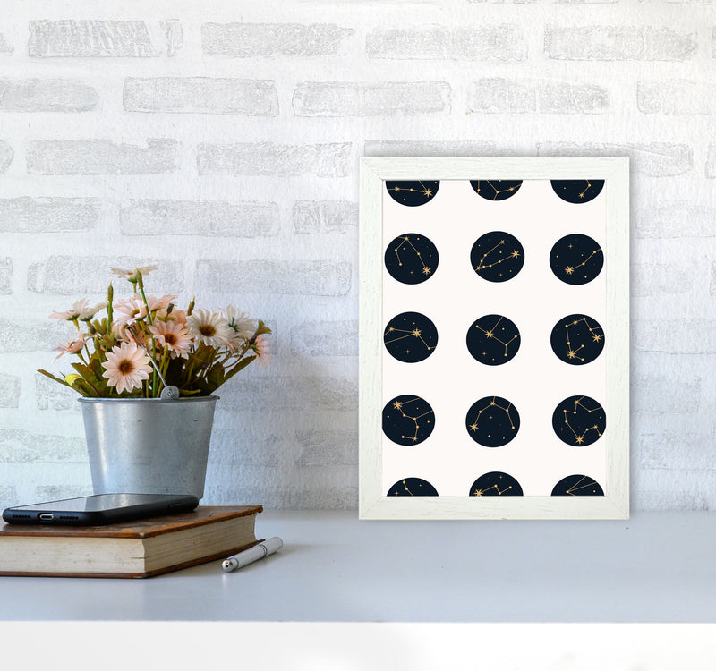 Constellations Art Print by Jason Stanley A4 Oak Frame