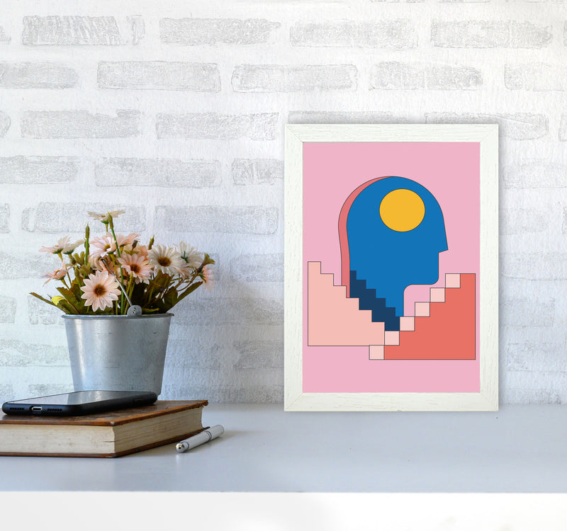 Keep Climbing Art Print by Jason Stanley A4 Oak Frame