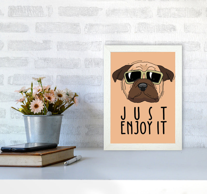 Just Enjoy It Art Print by Jason Stanley A4 Oak Frame